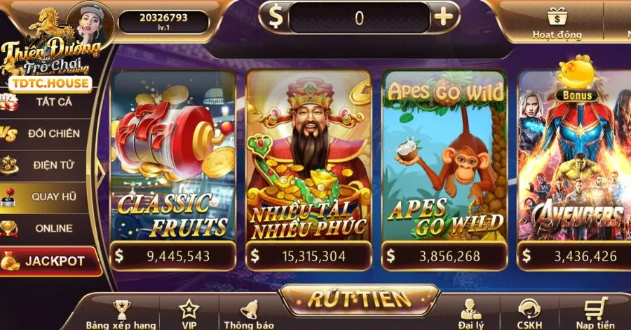 Giao diện nền tảng 7clubs khuyến mãi